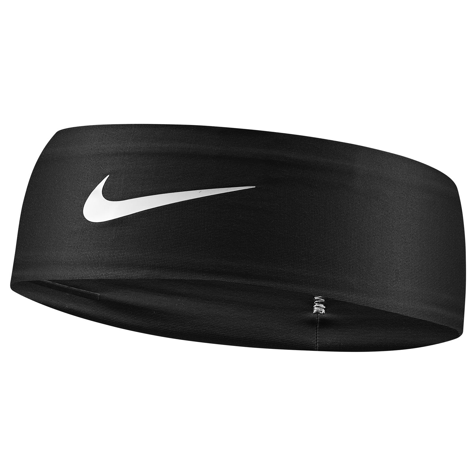 Nike Dri-Fit Fury Classic moisture-wicking headband, lightweight and stretchy with Nike logo, designed for sweat absorption during workouts.