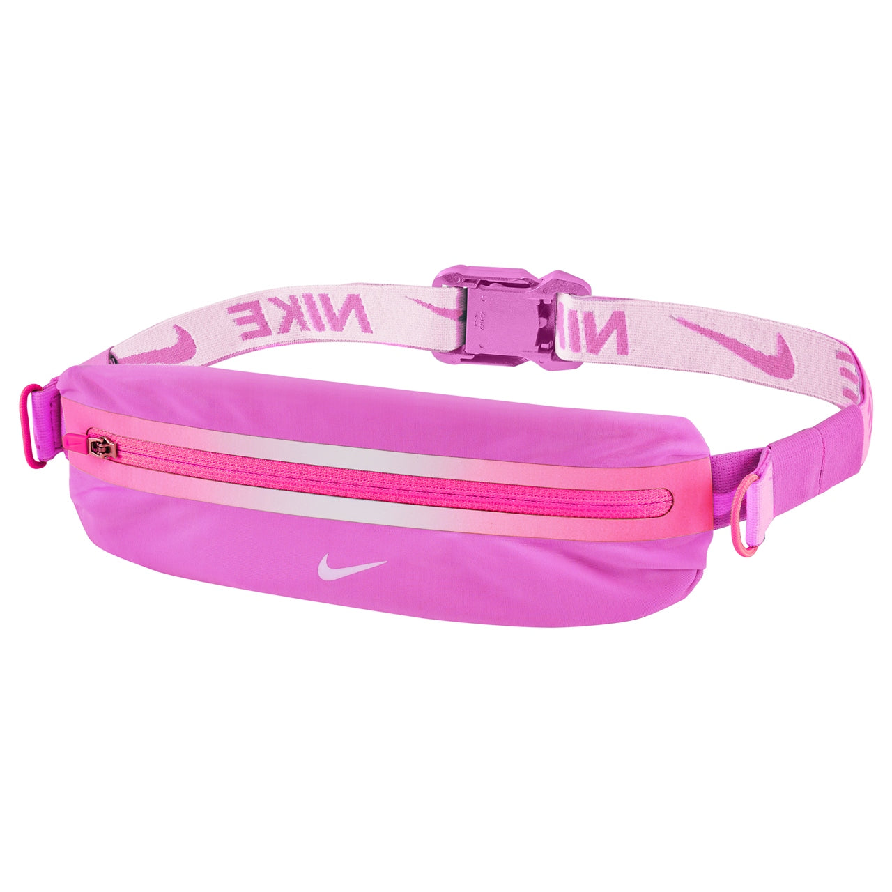 Nike Slim Waistpack 4.0 accessory showing a sleek black waist pack with adjustable strap and Nike logo on the front.