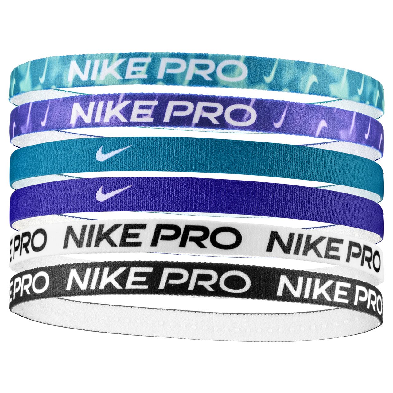 Nike Flex Classic Headband 6Pk Printed Green/Purple