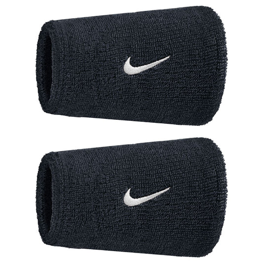 Nike Classic Doublewide Swoosh Wristband Black/White