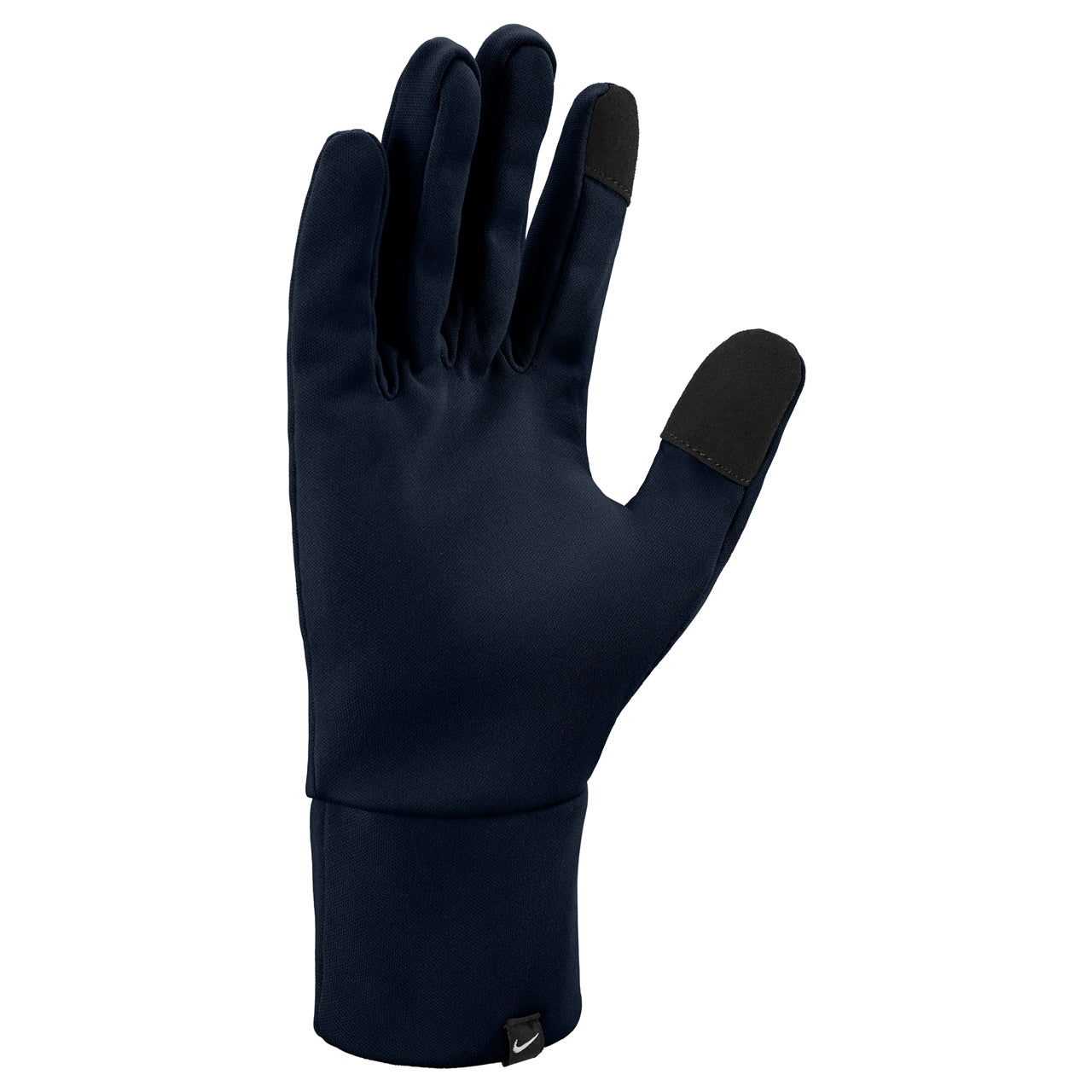 Nike men's Therma-Fit fleece winter gloves with thermal insulation and ribbed cuffs for warmth and comfort during cold weather.