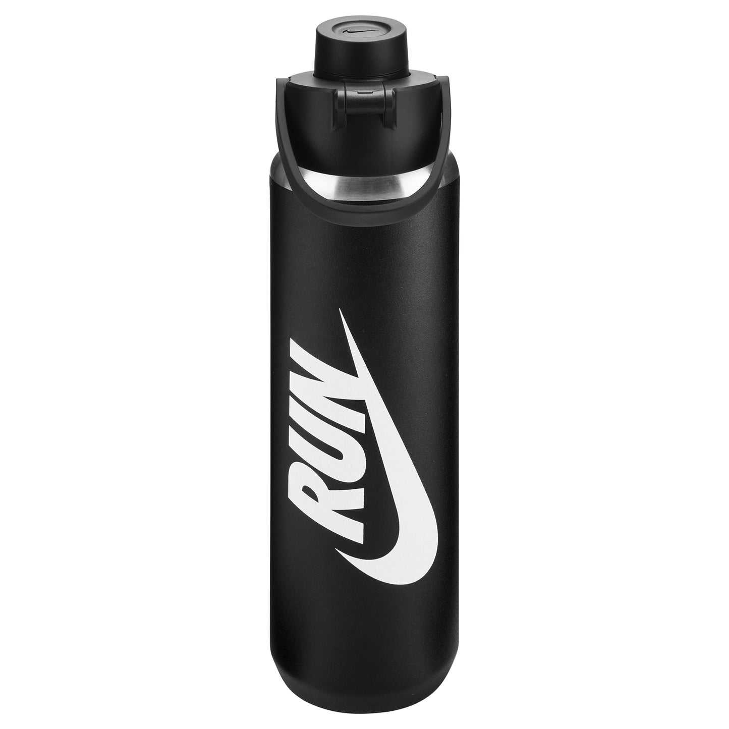 Nike SS Recharge Chug Bottle 24oz sports water bottle with a sleek design, durable plastic, and secure screw-top lid.