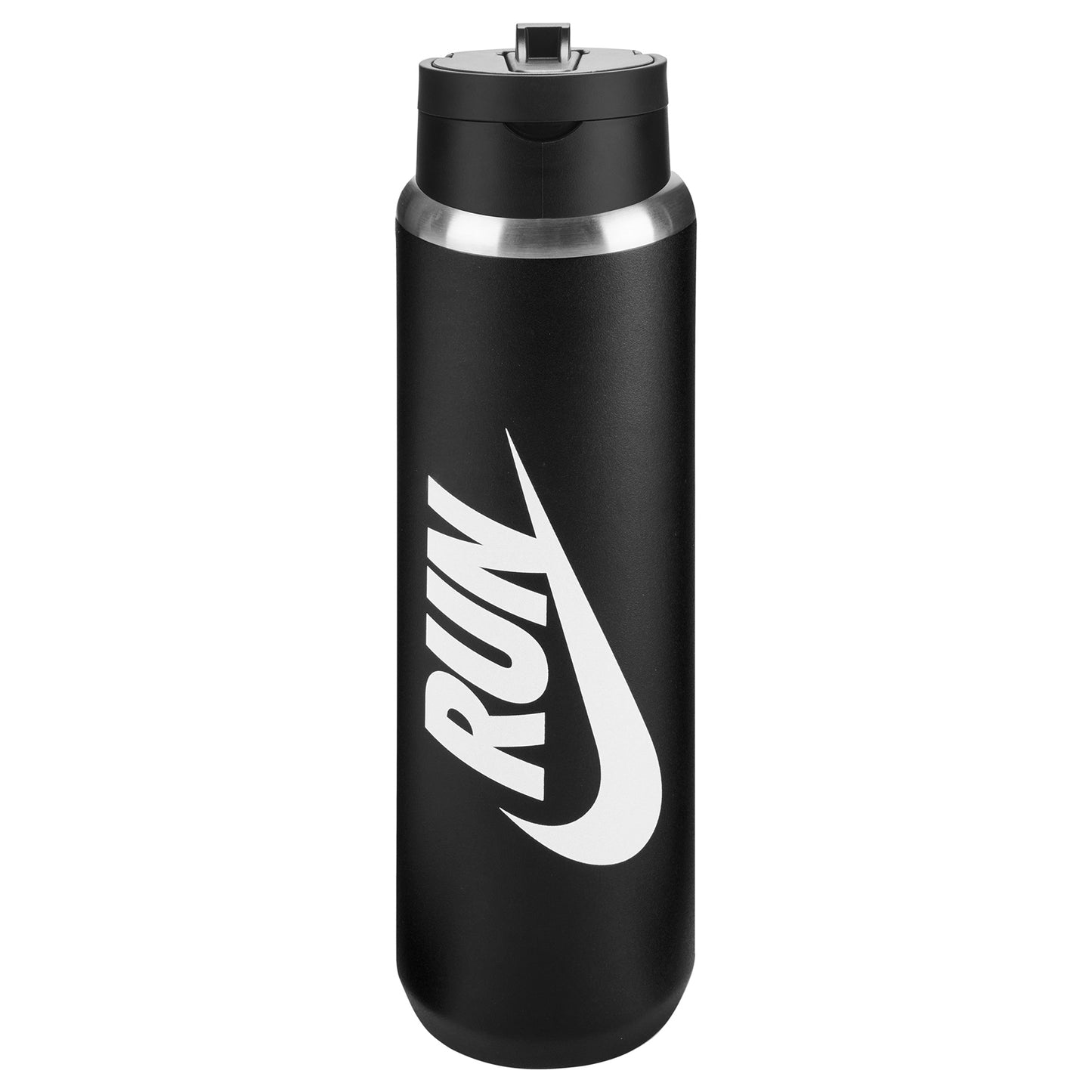 Nike SS Recharge Straw Bottle 24oz stainless steel water bottle with a straw and ergonomic design for hydration.