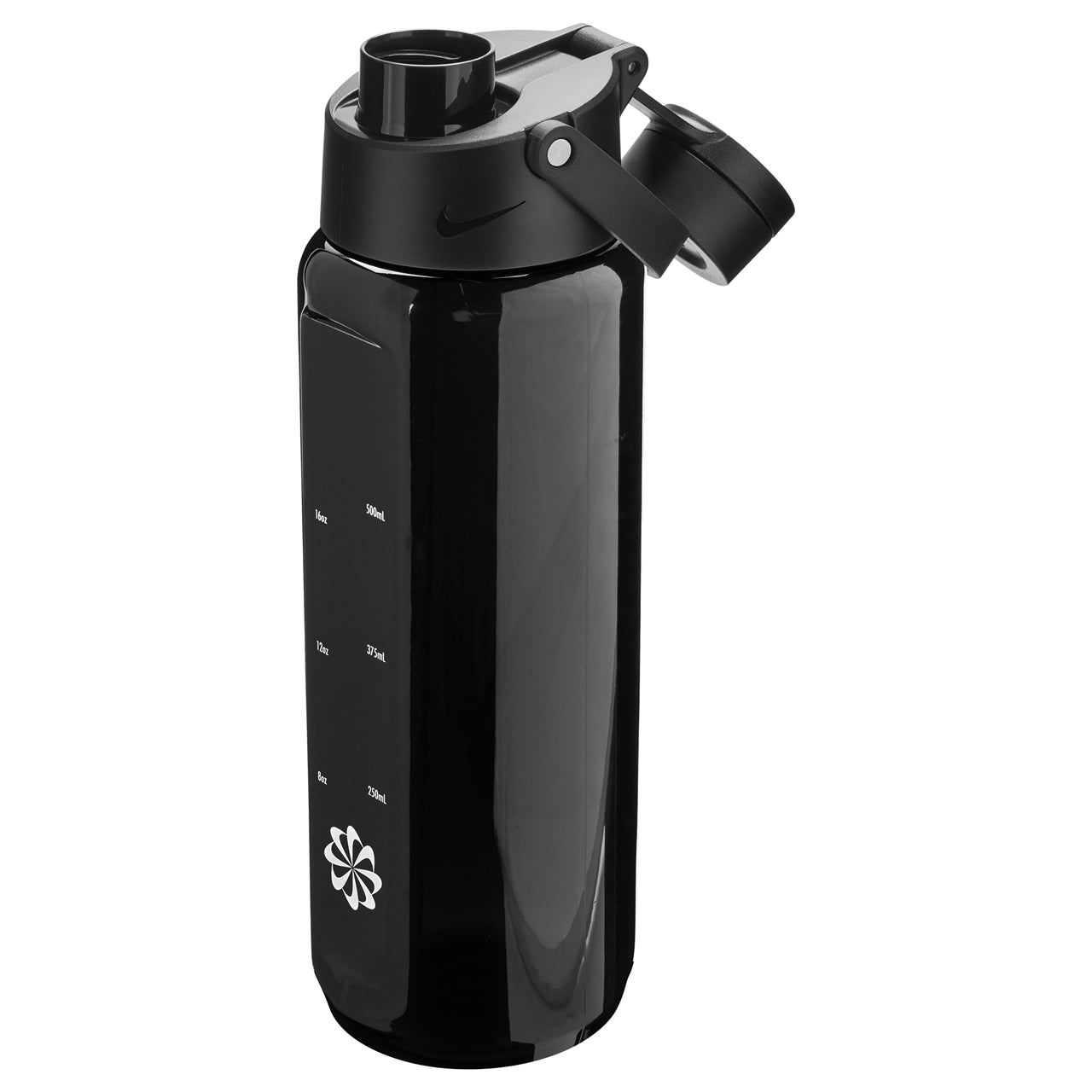 Nike TR Renew Recharge 24oz sports water bottle with a sleek design and secure lid for hydration during workouts.