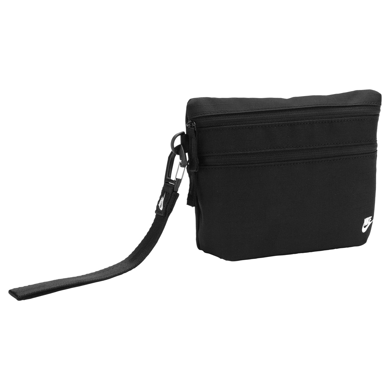 Nike Club Clutch Wristlet with wrist strap, black accessory wallet designed for convenience and style.