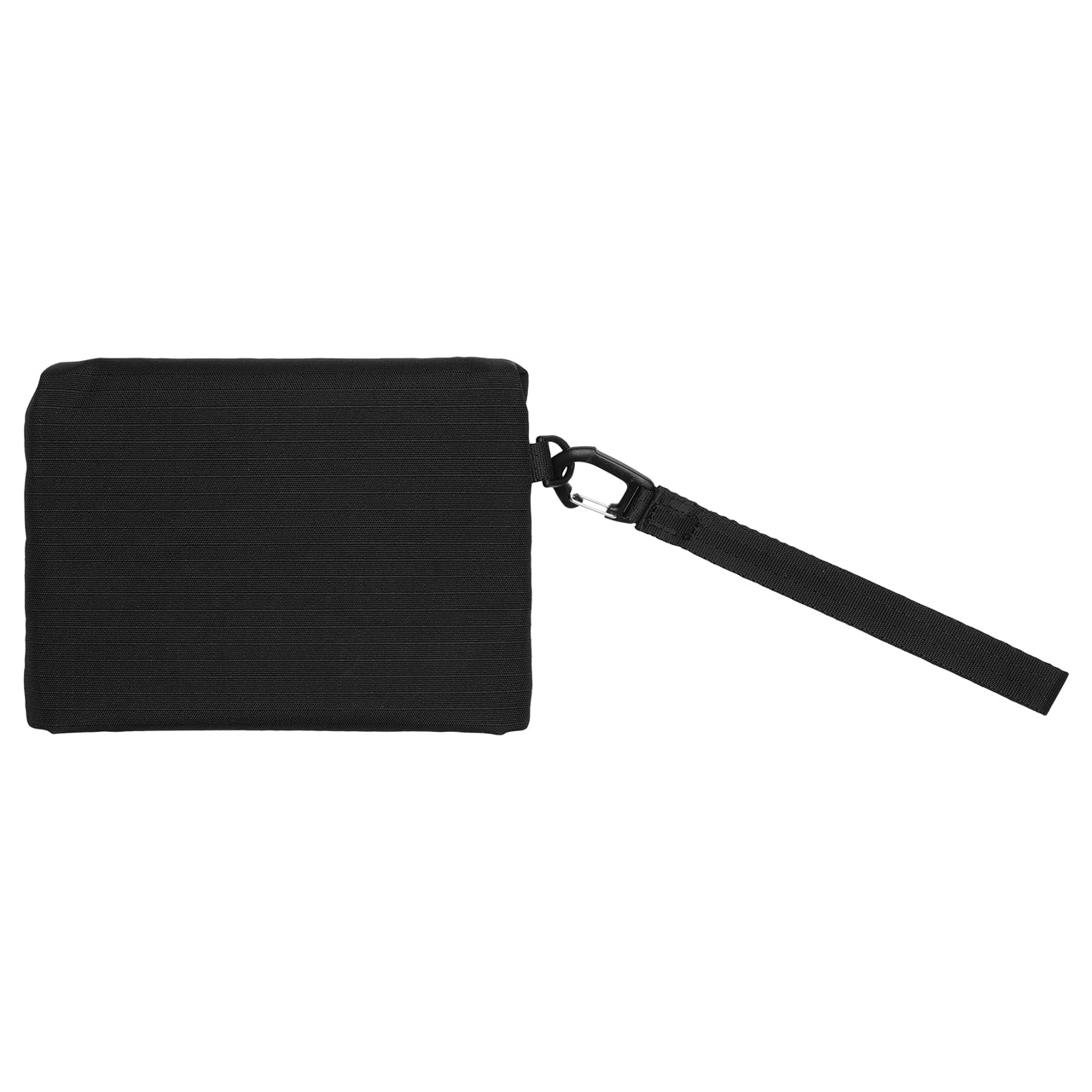 Nike Club Clutch wristlet with wrist strap, black accessory wallet for carrying essentials in a stylish, compact design.