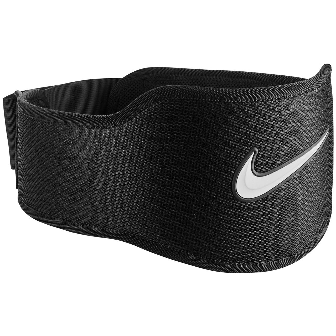 Nike Strength Training Belt 3.0 for fitness, black and adjustable, with Nike logo, designed for support during weightlifting