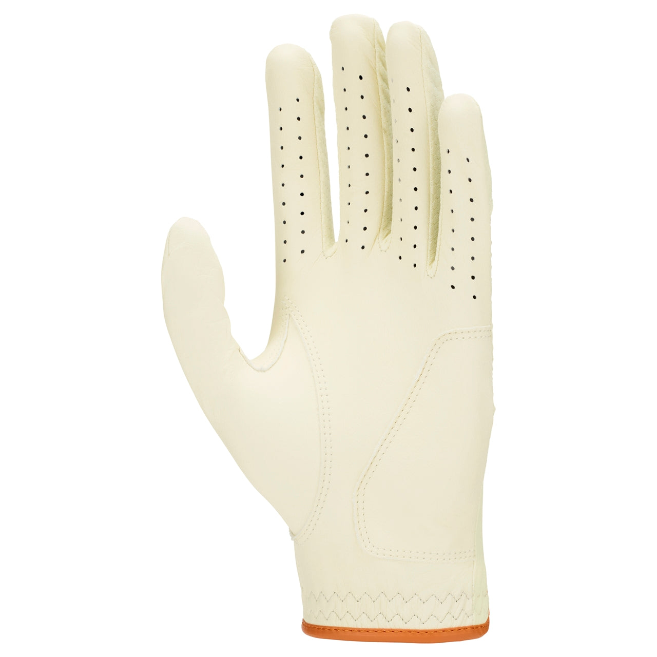 Nike Tech Extreme VIII men's golf glove showing textured leather palm and adjustable strap for a secure fit.