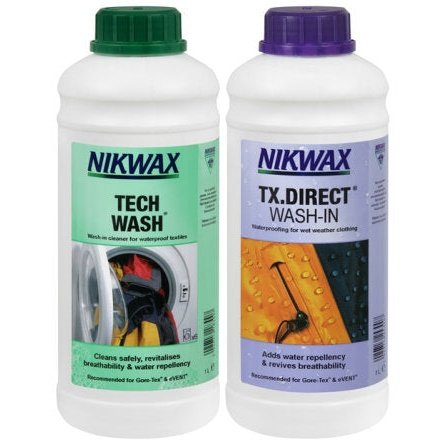 Nikwax Tech Wash/Tx Direct Wash-In Twin Pack 1.0 Litre