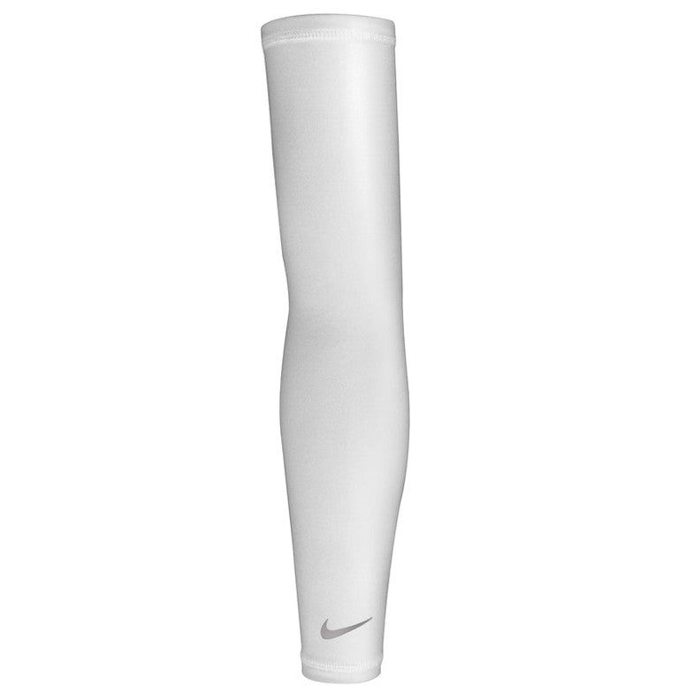 Nike Dry UV Sleeve 2.0 basketball arm sleeve with sun protection, lightweight, moisture-wicking fabric, and Nike logo detail.