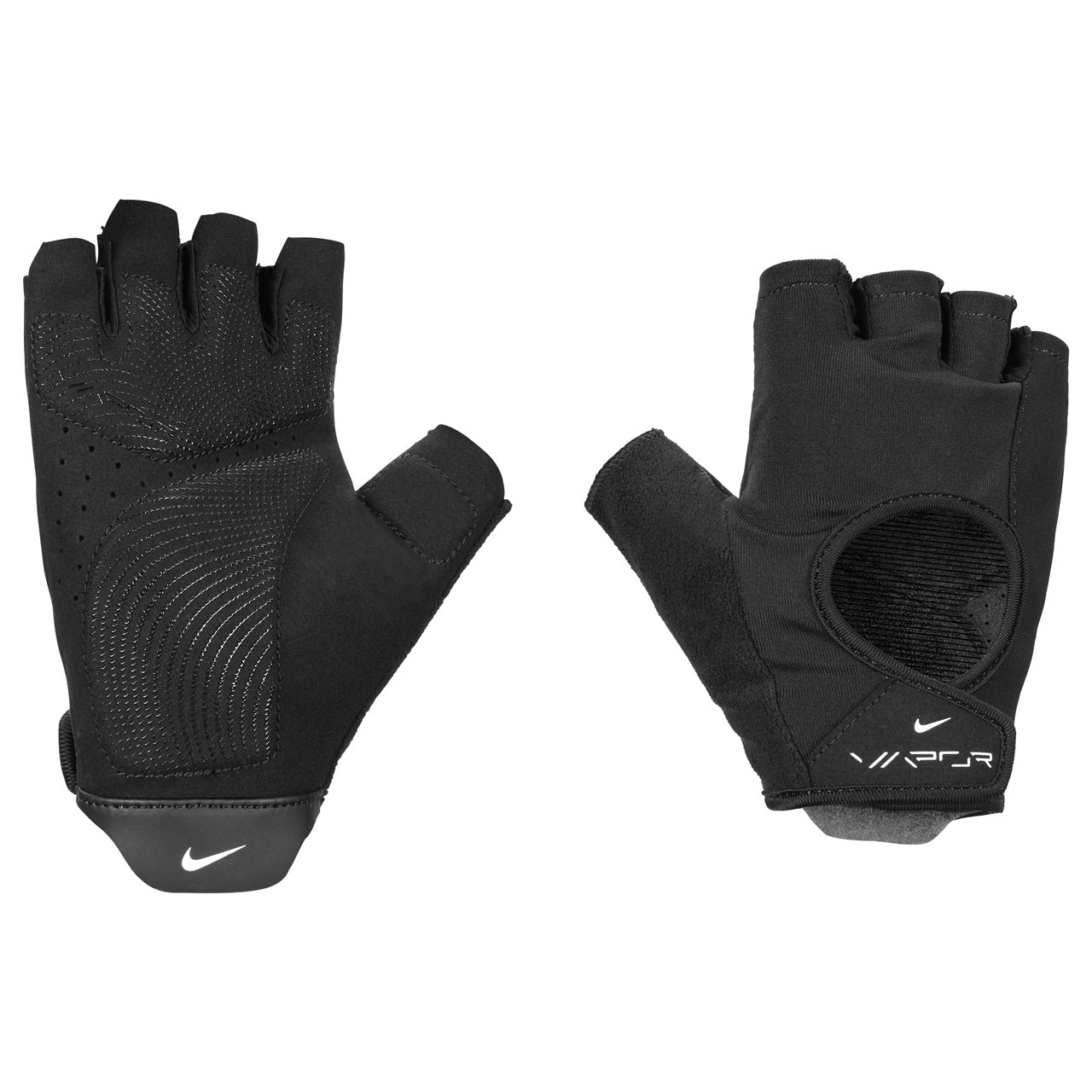 Nike women's Vapor fitness gloves with breathable fabric and adjustable straps for comfortable training and gym workouts.