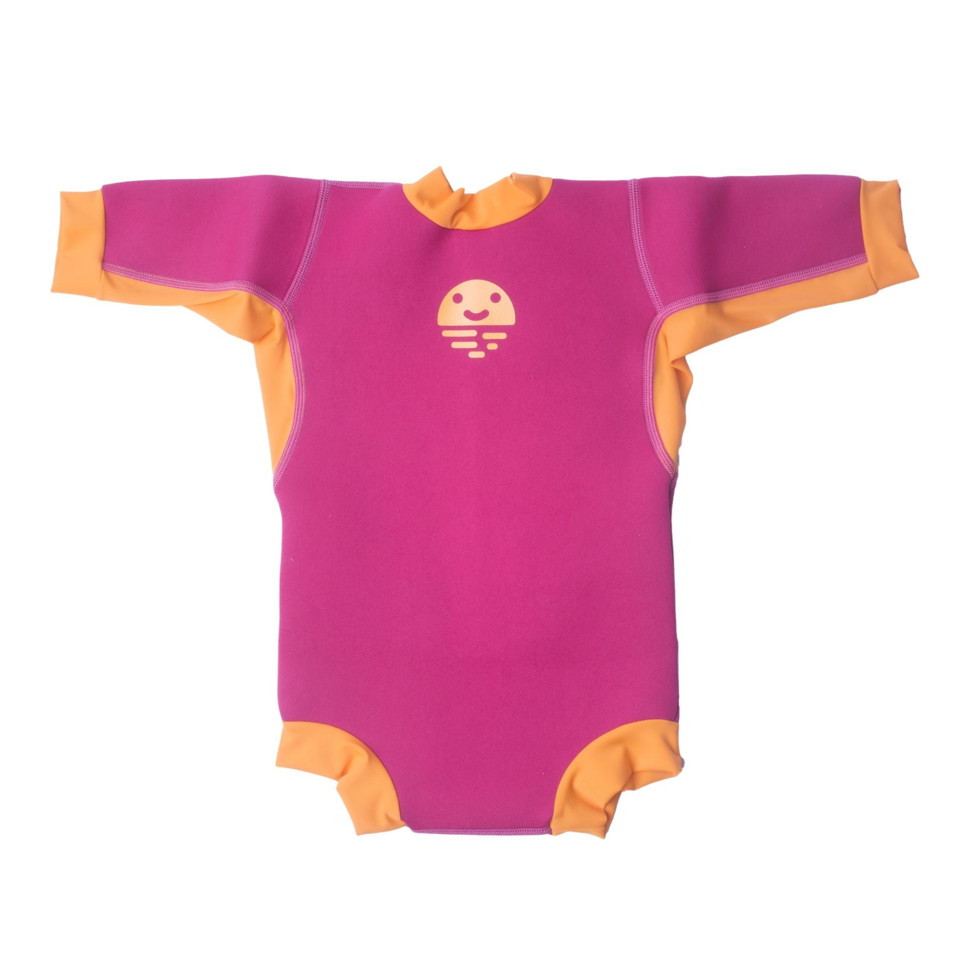 Orby Swim Baby Neoprene Swim Suit with UPF 50+ protection, featuring a colorful, short-sleeve design for safe swimming.