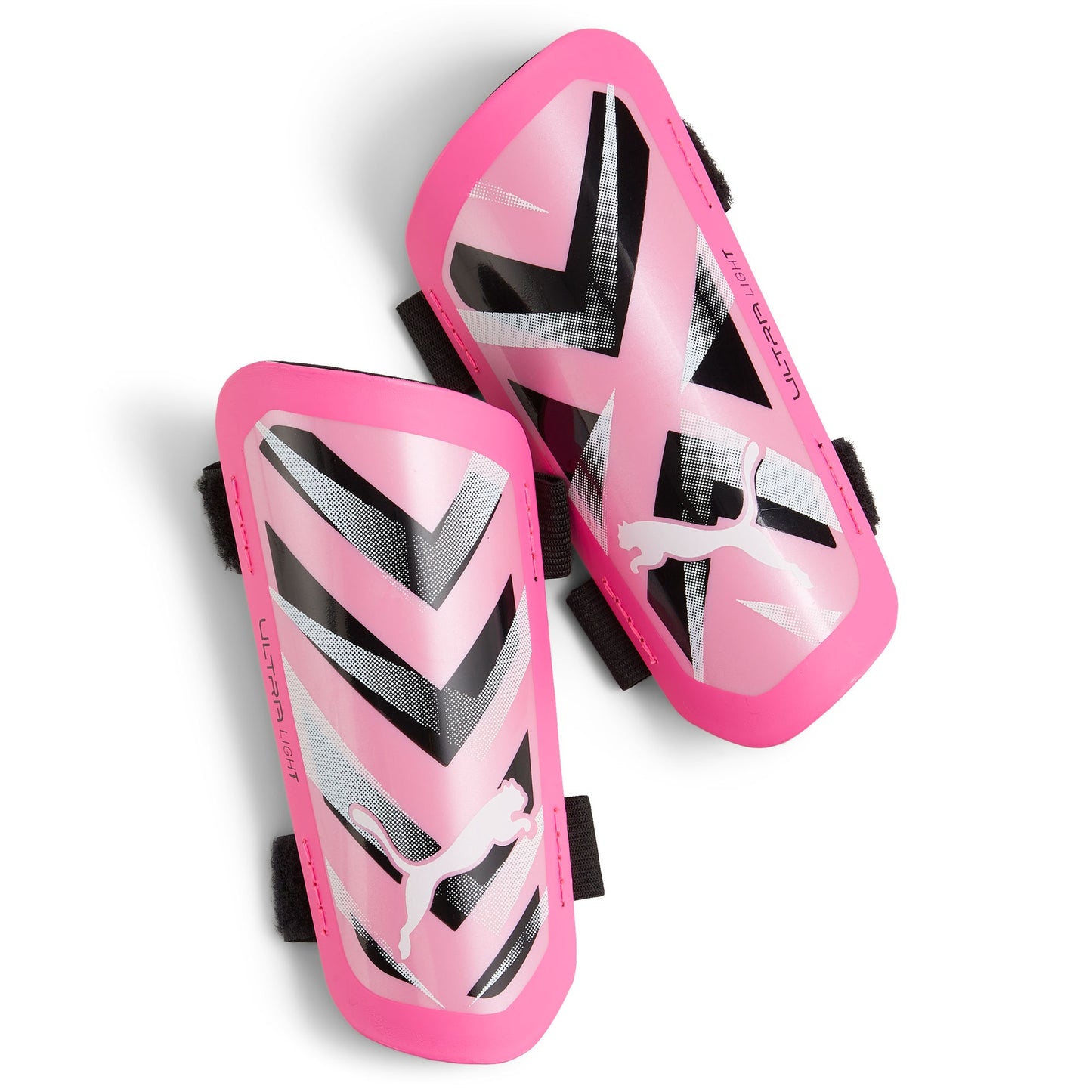 Puma Ultra Light Strap Shin Guard for sports, featuring adjustable straps and protective padding for soccer or field sports