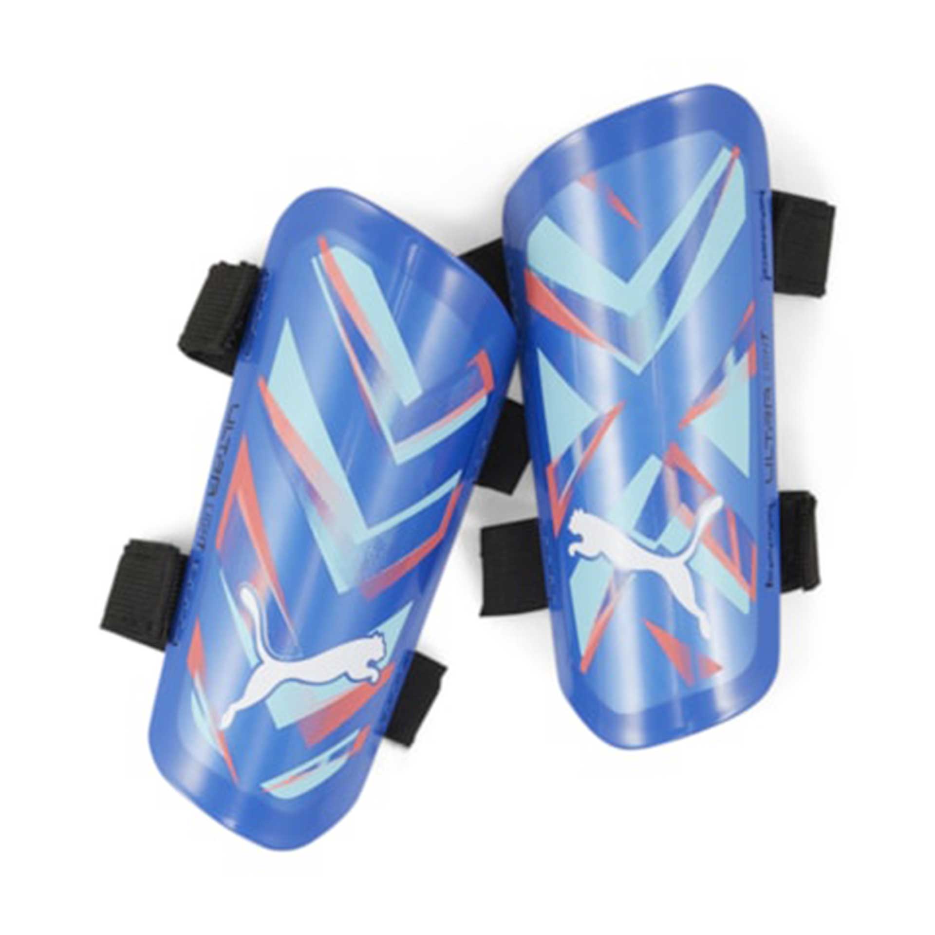 Puma Ultra Light Strap Shin Guard, lightweight sports protective gear with adjustable straps for soccer or football.