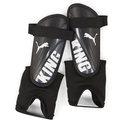 Puma King ankle shin guard for sports, black with Puma logo, designed for soccer or football protection and support.