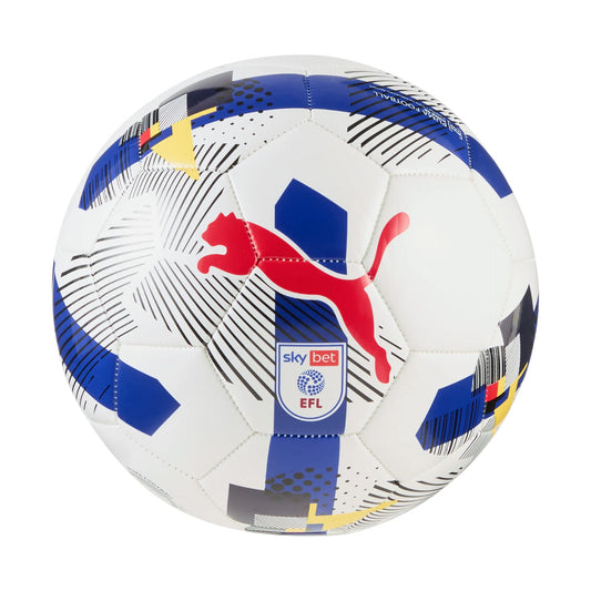 Puma Orbita 3 EFL Sky Bet football for 2025/26 season, featuring Puma branding and traditional white and black panel design.