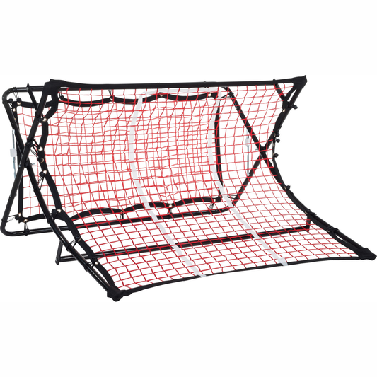 Pure2Improve soccer rebounder measuring 113x106x61cm, sporting goods equipment for soccer training and practice.