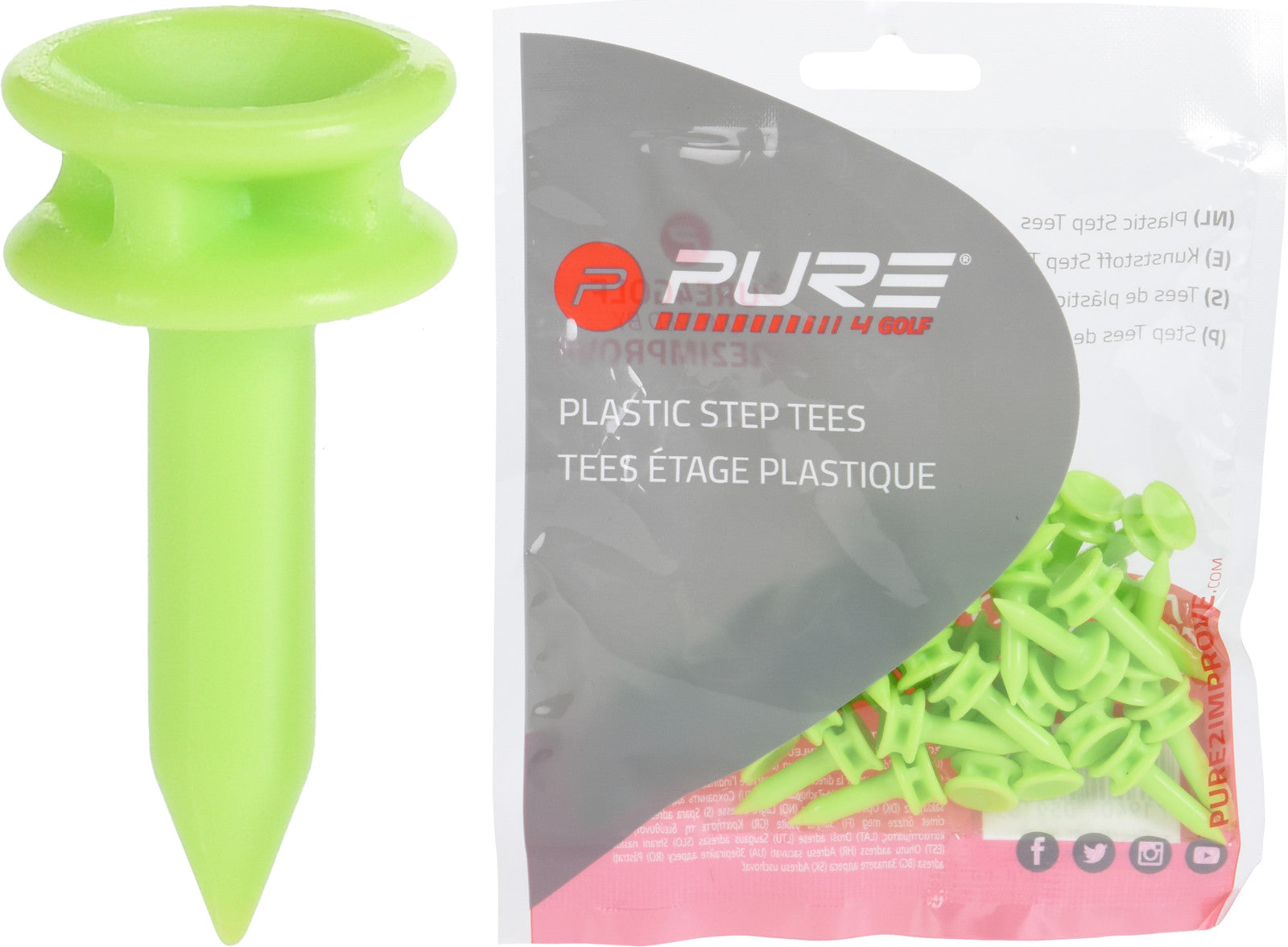 Pure2improve Step Tees Bag of 25