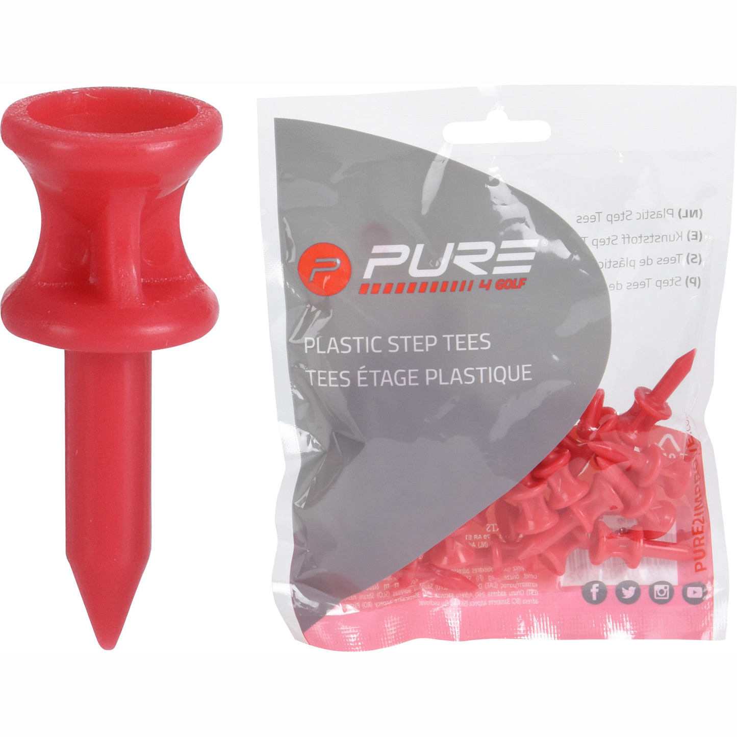 Pure2Improve Golf Step Tees (Bag of 25)