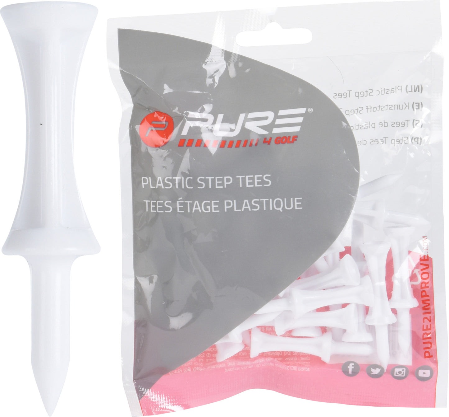 Pure2improve Step Tees Bag of 25