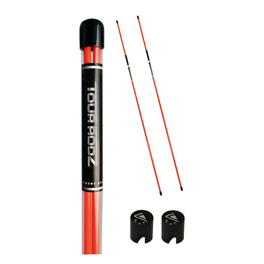 Longridge Tour Rodz alignment sticks set for golf practice, featuring two durable, portable golf training aids.