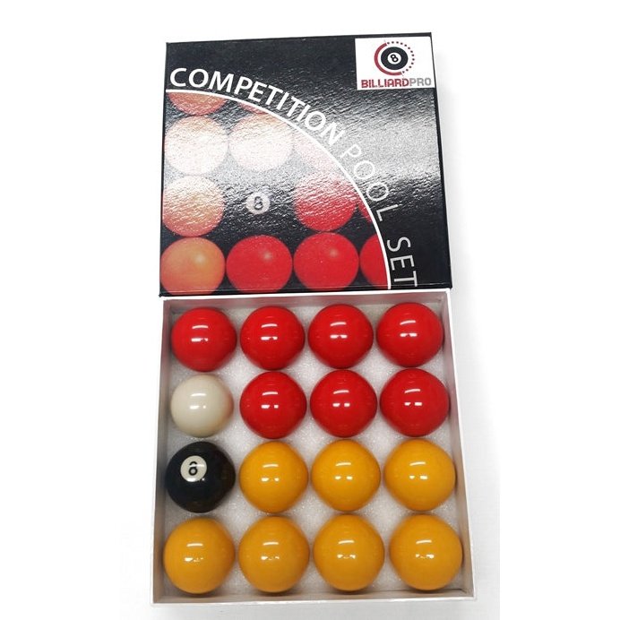 Cartasport 2in League Pool Balls Reds & Yellows