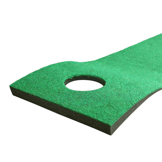 Masters Putting Mat for golf practice, featuring a realistic green surface and alignment guides for improving putting skills.