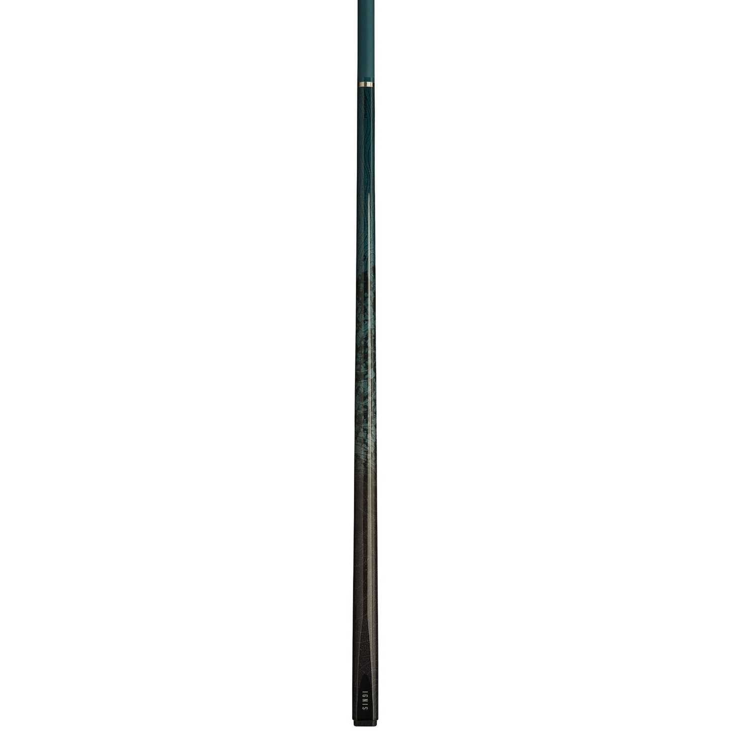 Powerglide Snooker Cue Carbon Ignis 57-inch, 2-piece, 10mm, 19oz with black finish and professional snooker pool design.