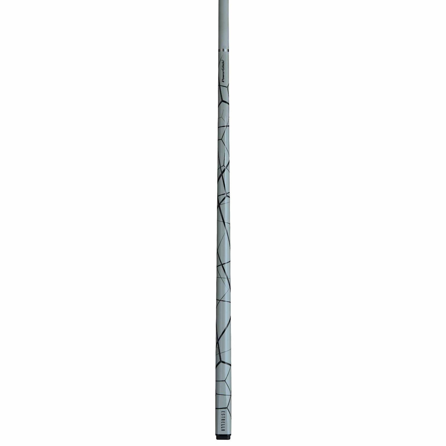 Powerglide snooker cue, 57-inch fibre glass two-piece cue with 10mm tip and 18oz weight, designed for pool and snooker gameplay.