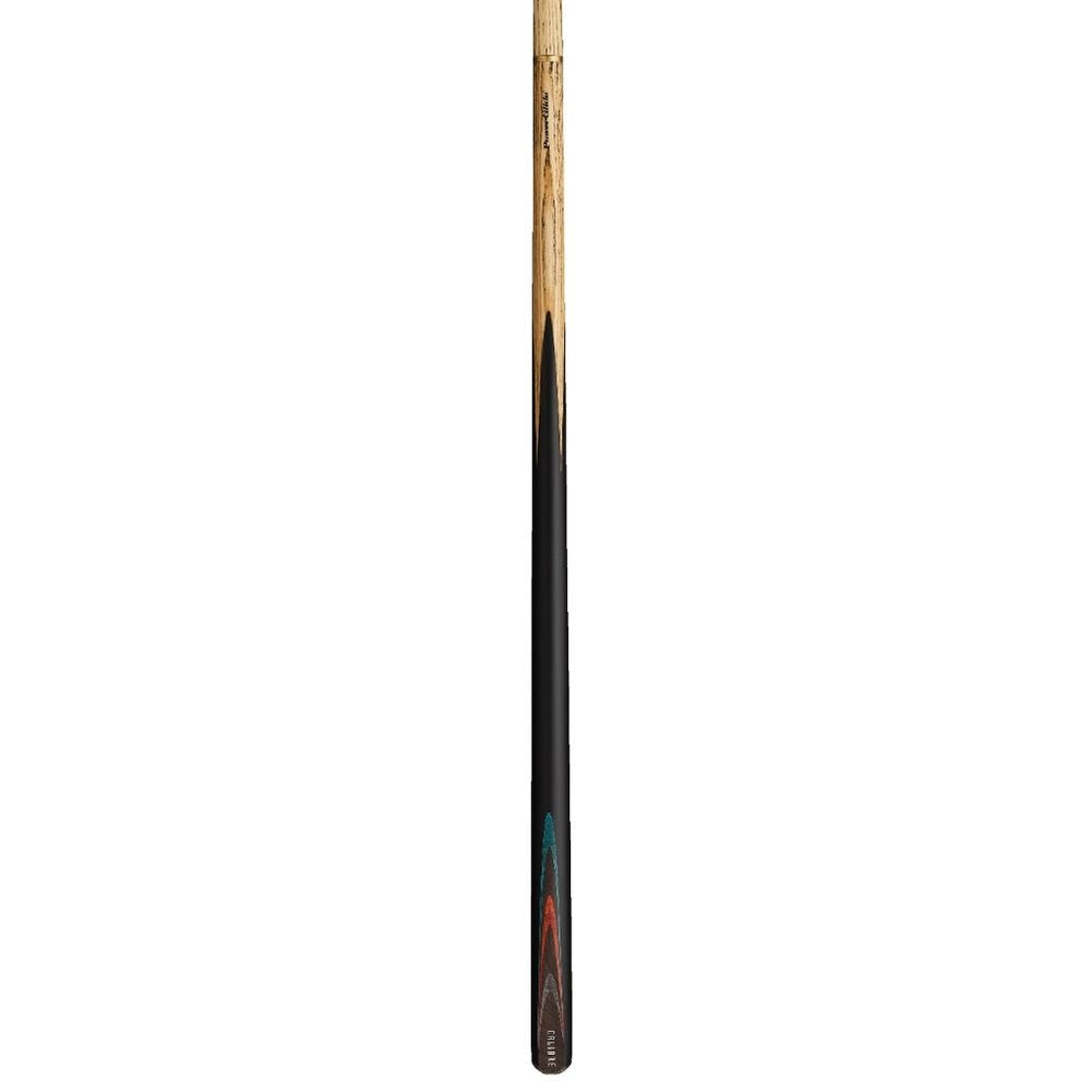 Powerglide 57-inch two-piece snooker cue with a 10mm tip, designed for snooker and pool playing.