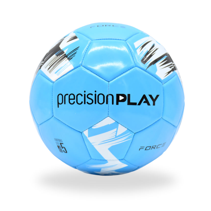 PrecisionPLAY Force Football sporting goods with textured surface and bold branding, designed for enhanced grip and performance.