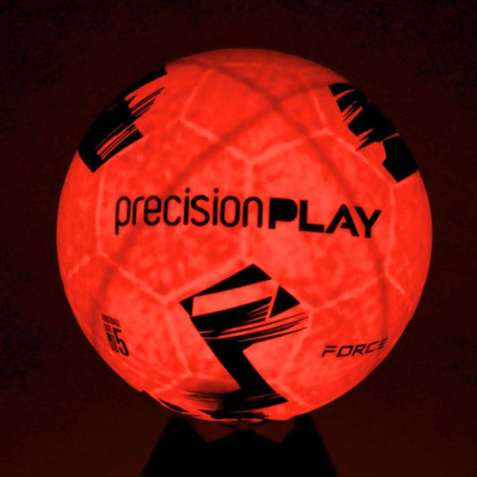 PrecisionPLAY Force LED light-up football with bright LED lights, designed for outdoor sports and nighttime play.