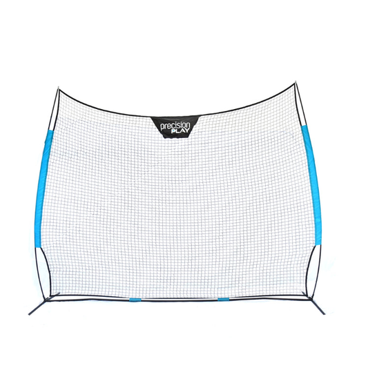 PrecisionPLAY 12x10 football goal stop net for garden backstop, durable sporting goods equipment for soccer practice and games.