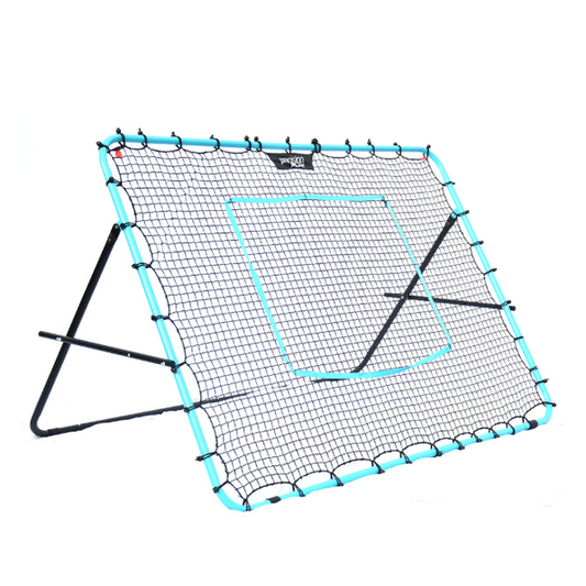 PrecisionPLAY Mega Rebounder for sports training, featuring a durable frame and net for high-impact rebound practice.