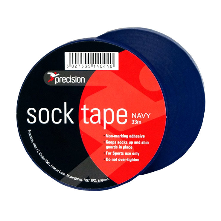 Precision Sock Tape 19mm in a pack of 10, sporting goods tape with black and white rolls, ideal for sports sock support and repair.