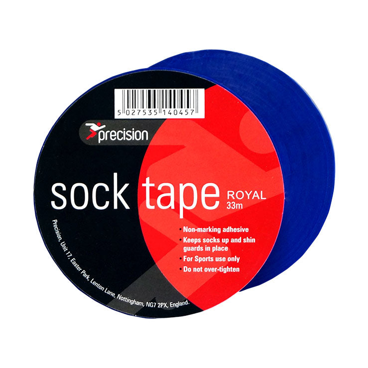 Precision Sock Tape 19mm in a pack of 10, sporting goods tape for securing and supporting socks during athletic activities.