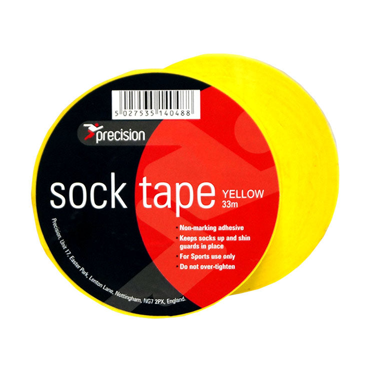 Precision Sock Tape 19mm sports tape pack showing ten rolls of adhesive tape for athletic and sporting use.