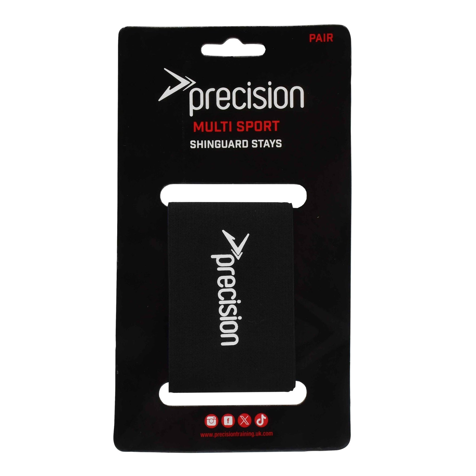 Precision Shin Guard Stays for sporting goods, showing adjustable straps and padded supports for optimal shin protection.