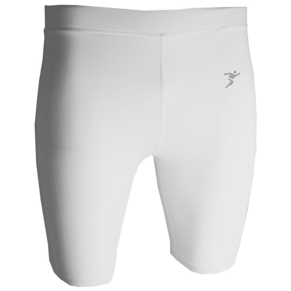 Junior Precision Essential Baselayer Shorts in black and white, designed for sports and active wear.