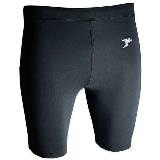 Junior Precision Essential Baselayer Shorts in black, lightweight sporting goods with a snug fit for active wear.