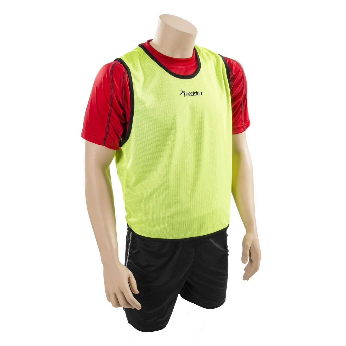 Precision Mesh Training Bib for infants and kids, lightweight sporting goods bib with breathable mesh fabric in bright yellow and blue.
