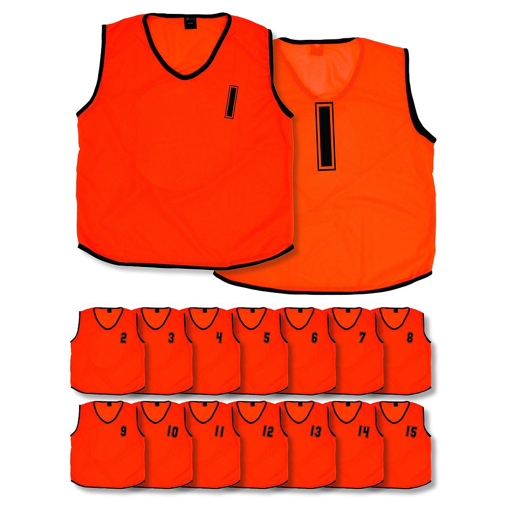 Pack of 15 Mesh Numbered 1 - 15 Training Bibs Infants, Kids