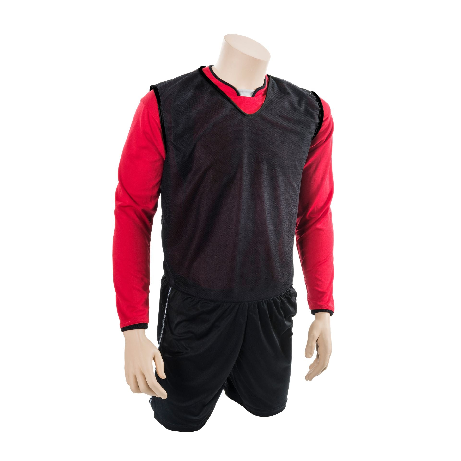Plain mesh training bib for infants and kids, lightweight sports gear by Precision, shown in blue with adjustable straps.