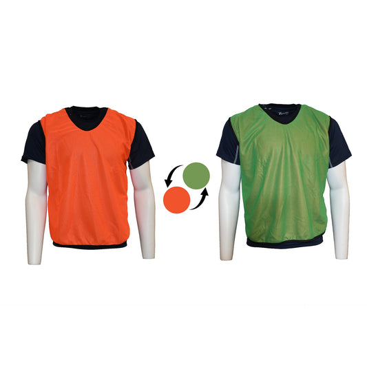 Plain reversible mesh training bib by Precision, suitable for youth and adults, shown in white with adjustable straps.
