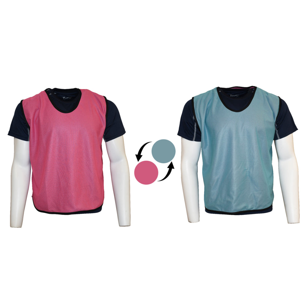 Plain reversible mesh training bib for infants and kids by Precision, showing lightweight, breathable fabric with adjustable ties.