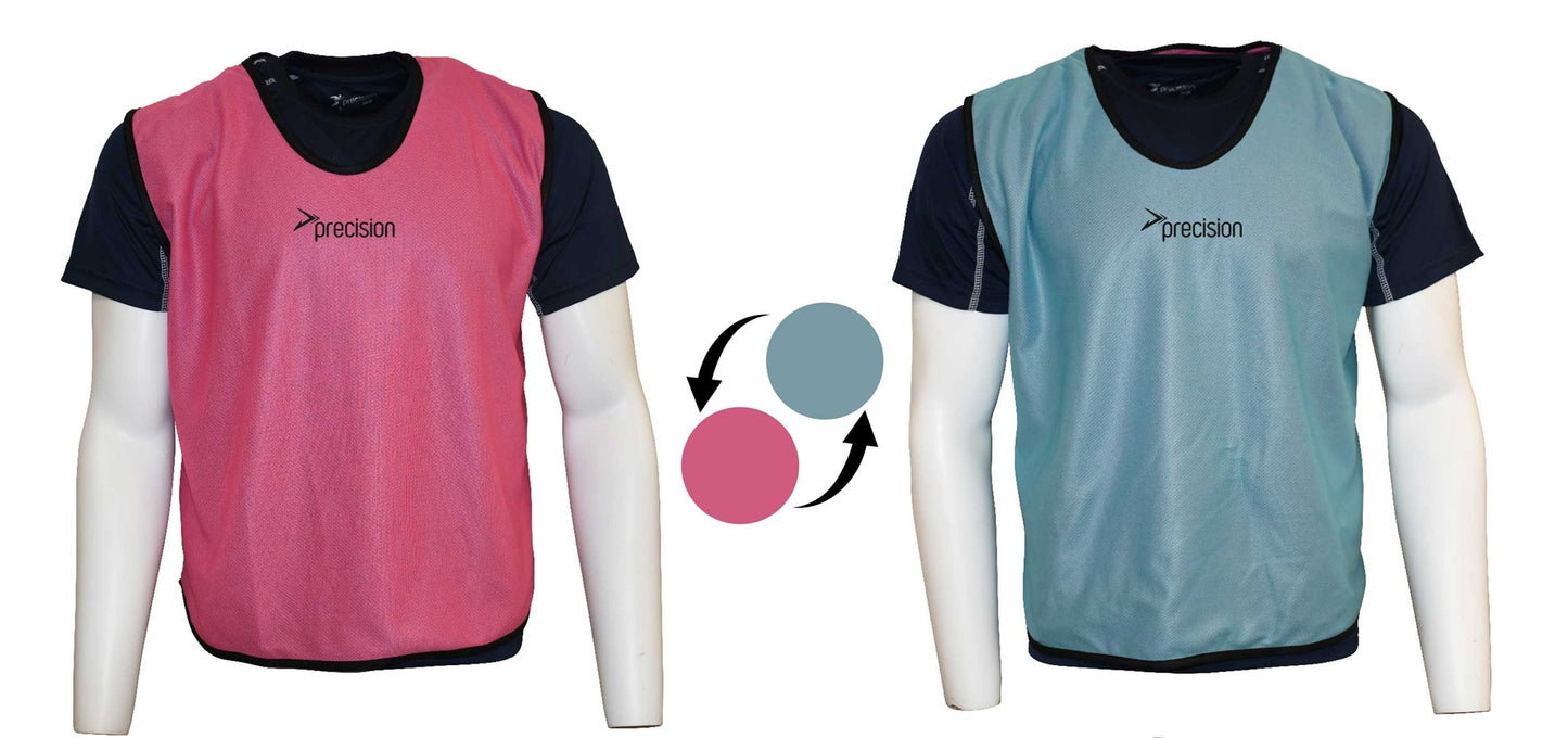 Precision reversible mesh training bib for youth and adults, sporting goods item with adjustable straps and breathable fabric.