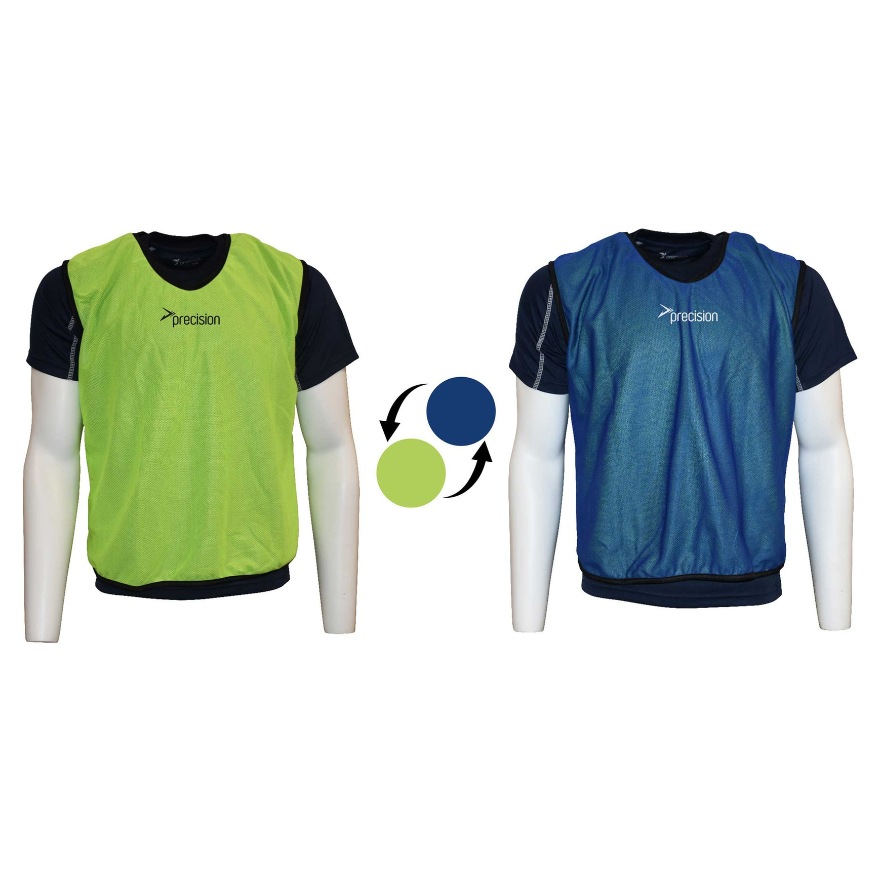 Precision reversible mesh training bib for youth and adults, sporting goods, featuring lightweight breathable fabric and adjustable fit.