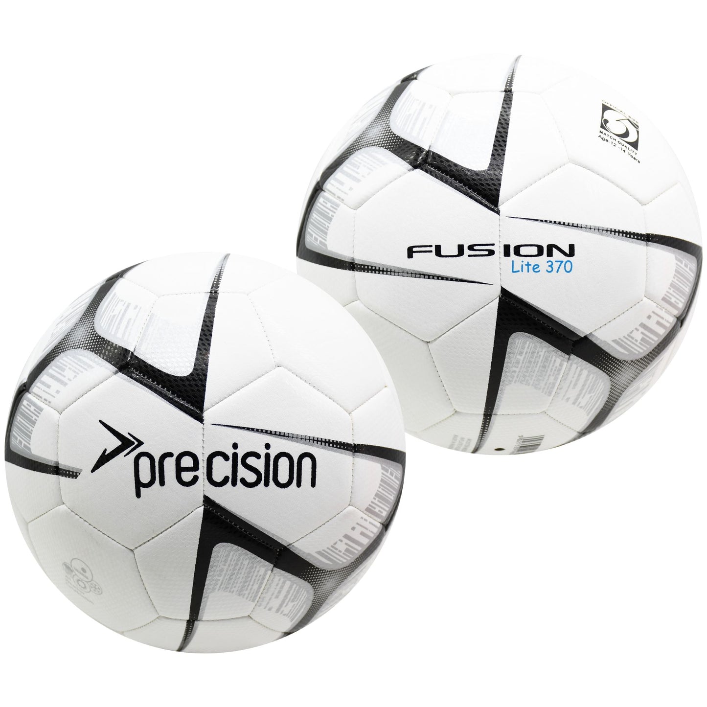 Precision Fusion Lite football with textured surface and brand logo, ideal for outdoor sporting and recreational football games.