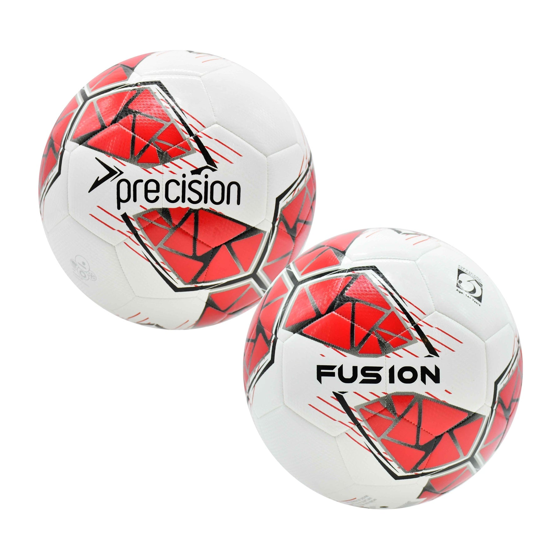 Precision Fusion FIFA Basic Training Football, a standard size soccer ball with the Precision brand logo and detailed panel design.