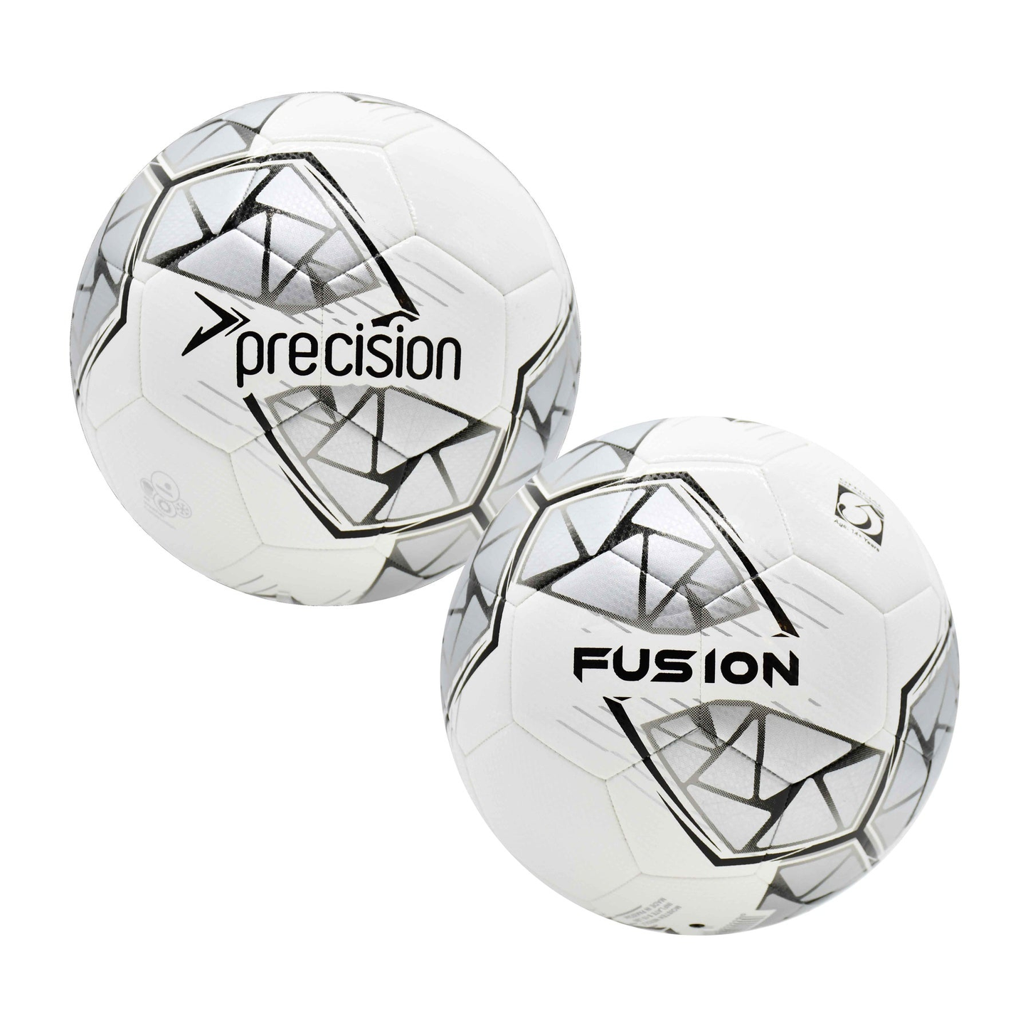 Precision Fusion FIFA Basic Training Football for soccer practice, featuring durable construction and official size and weight.
